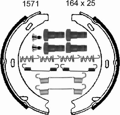 BSF 01571K - Комплект гальм, ручник, парковка autozip.com.ua