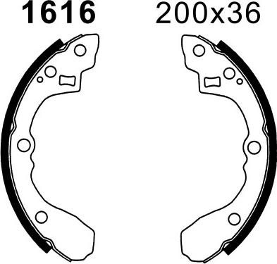 BSF 06468 - Комплект гальм, барабанний механізм autozip.com.ua