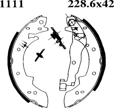 BSF 6115 - Комплект гальм, барабанний механізм autozip.com.ua
