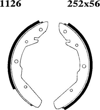 BSF 01126 - Комплект гальм, барабанний механізм autozip.com.ua