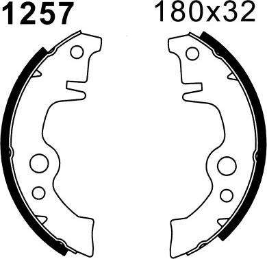 BSF 06079 - Комплект гальм, барабанний механізм autozip.com.ua