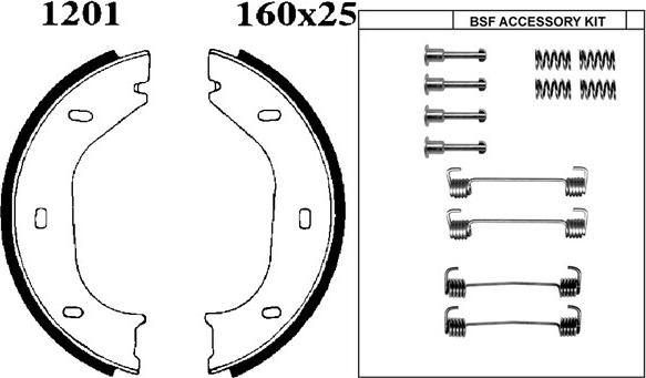 BSF 01201K - Комплект гальм, ручник, парковка autozip.com.ua