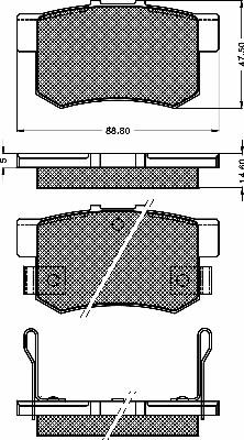 BSF 10496 - Гальмівні колодки, дискові гальма autozip.com.ua