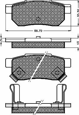 BSF 10471 - Гальмівні колодки, дискові гальма autozip.com.ua