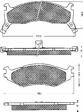 BSF 10591 - Гальмівні колодки, дискові гальма autozip.com.ua