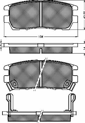 BSF 10505 - Гальмівні колодки, дискові гальма autozip.com.ua