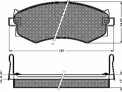 BSF 10523 - Гальмівні колодки, дискові гальма autozip.com.ua