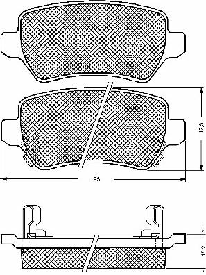 BSF 10666 - Гальмівні колодки, дискові гальма autozip.com.ua