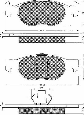 BSF 10602 - Гальмівні колодки, дискові гальма autozip.com.ua