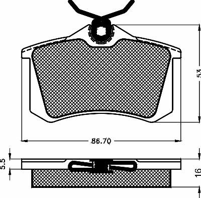 BSF 10638 - Гальмівні колодки, дискові гальма autozip.com.ua