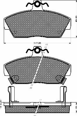 BENDIX 571437B - Гальмівні колодки, дискові гальма autozip.com.ua