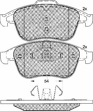 DJ Parts BP2836 - Гальмівні колодки, дискові гальма autozip.com.ua