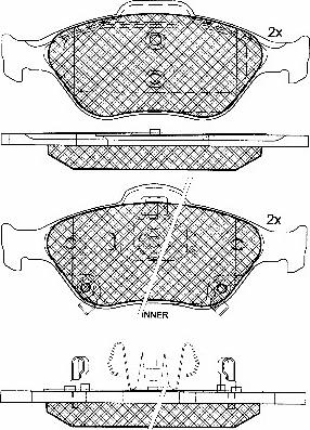 BSF 10835 - Гальмівні колодки, дискові гальма autozip.com.ua