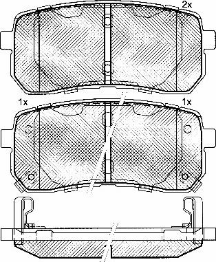 ACKOJAP A52-2144 - Гальмівні колодки, дискові гальма autozip.com.ua