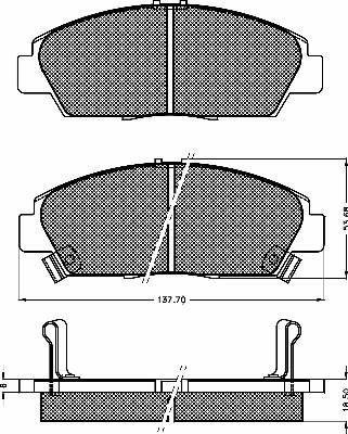 BSF 10352 - Гальмівні колодки, дискові гальма autozip.com.ua