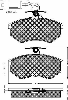 BSF 10259 - Гальмівні колодки, дискові гальма autozip.com.ua