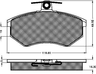 BSF 10258 - Гальмівні колодки, дискові гальма autozip.com.ua