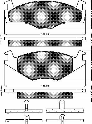 BENDIX 333800 - Гальмівні колодки, дискові гальма autozip.com.ua