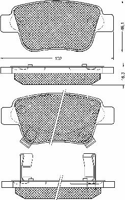 BSF 10758 - Гальмівні колодки, дискові гальма autozip.com.ua