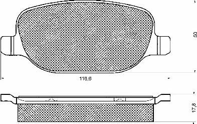 Flennor FB210752 - Гальмівні колодки, дискові гальма autozip.com.ua