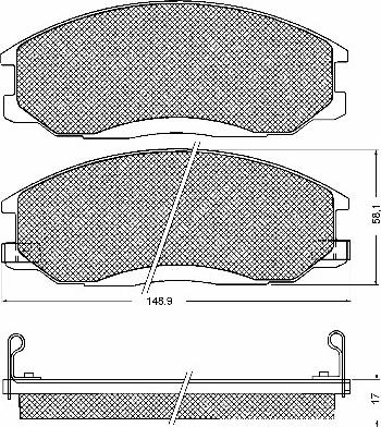 BSF 10707 - Гальмівні колодки, дискові гальма autozip.com.ua