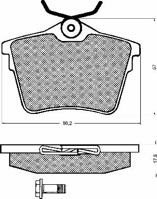 BSF 10723 - Гальмівні колодки, дискові гальма autozip.com.ua