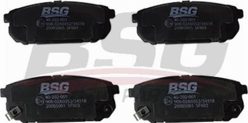 BSG BSG 40-202-001 - Гальмівні колодки, дискові гальма autozip.com.ua