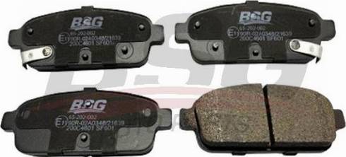 BSG BSG 65-202-002 - Гальмівні колодки, дискові гальма autozip.com.ua
