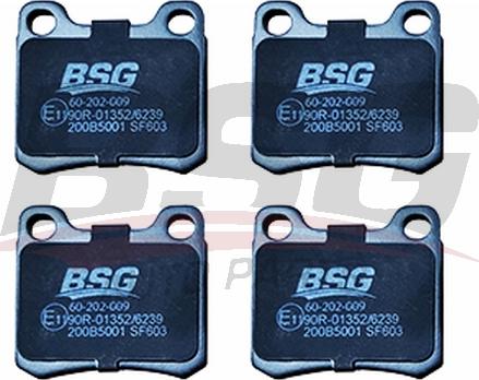 BSG BSG 60-202-009 - Гальмівні колодки, дискові гальма autozip.com.ua