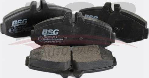 BSG BSG 60-202-025 - Гальмівні колодки, дискові гальма autozip.com.ua