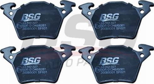 BSG BSG 60-202-027 - Гальмівні колодки, дискові гальма autozip.com.ua