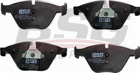 BSG BSG 15-202-023 - Гальмівні колодки, дискові гальма autozip.com.ua