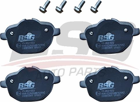 BSG BSG 15-202-022 - Гальмівні колодки, дискові гальма autozip.com.ua