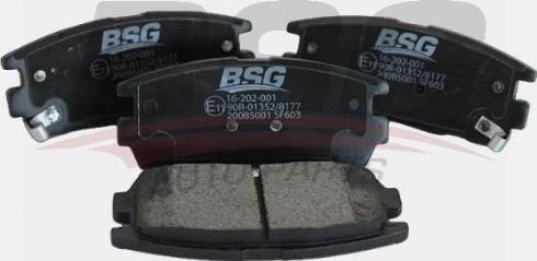 BSG BSG 16-202-001 - Гальмівні колодки, дискові гальма autozip.com.ua