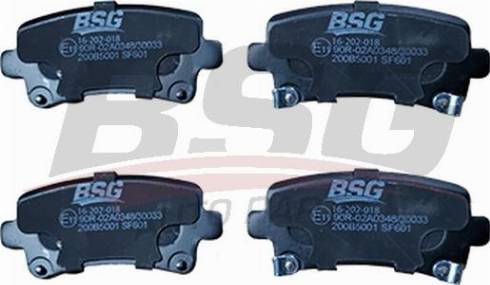 BSG BSG 16-202-018 - Гальмівні колодки, дискові гальма autozip.com.ua