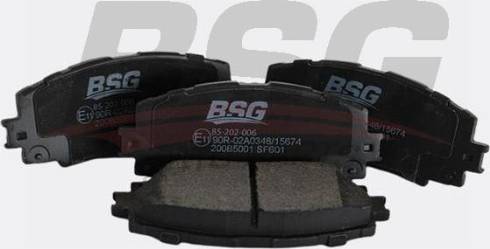 BSG BSG 85-202-006 - Гальмівні колодки, дискові гальма autozip.com.ua