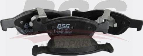 BSG BSG 25-202-001 - Гальмівні колодки, дискові гальма autozip.com.ua