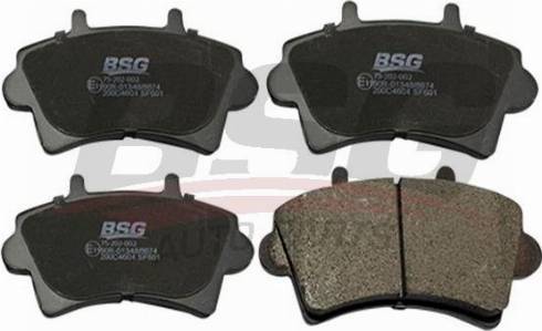 BSG BSG 75-202-002 - Гальмівні колодки, дискові гальма autozip.com.ua