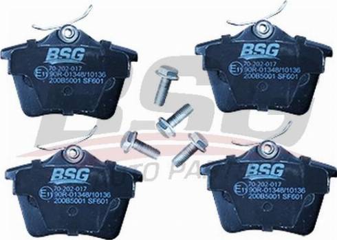 BSG BSG 70-202-017 - Гальмівні колодки, дискові гальма autozip.com.ua