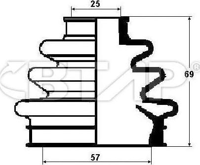 BTAP BBC502-008 - Пильник, приводний вал autozip.com.ua