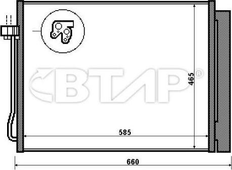 BTAP BBC819-001 - Конденсатор, кондиціонер autozip.com.ua