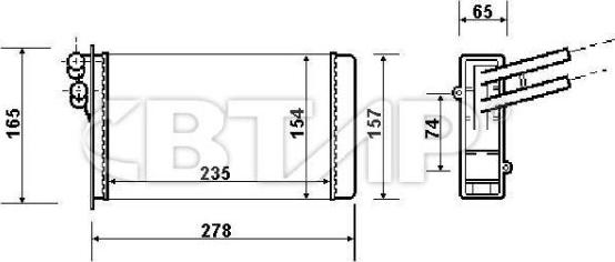 BTAP BVC814-005 - Теплообмінник, опалення салону autozip.com.ua
