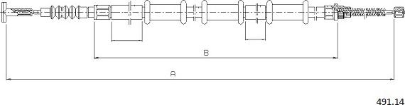 Cabor 491.14 - Трос, гальмівна система autozip.com.ua