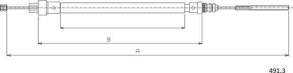 Cabor 491.3 - Трос, гальмівна система autozip.com.ua