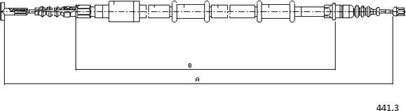 Cabor 441.3 - Трос, гальмівна система autozip.com.ua