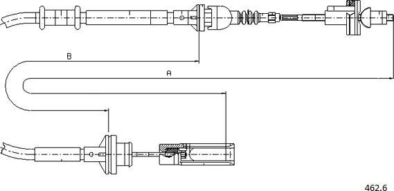 Cabor 462.6 - Трос, управління зчепленням autozip.com.ua