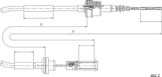 Cabor 462.2 - Трос, управління зчепленням autozip.com.ua