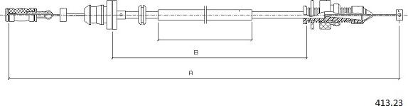 Cabor 413.23 - Тросик газу autozip.com.ua