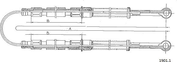 Cabor 1901.1 - Трос, гальмівна система autozip.com.ua