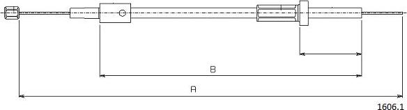 Cabor 1606.1 - Тросик замка капота autozip.com.ua